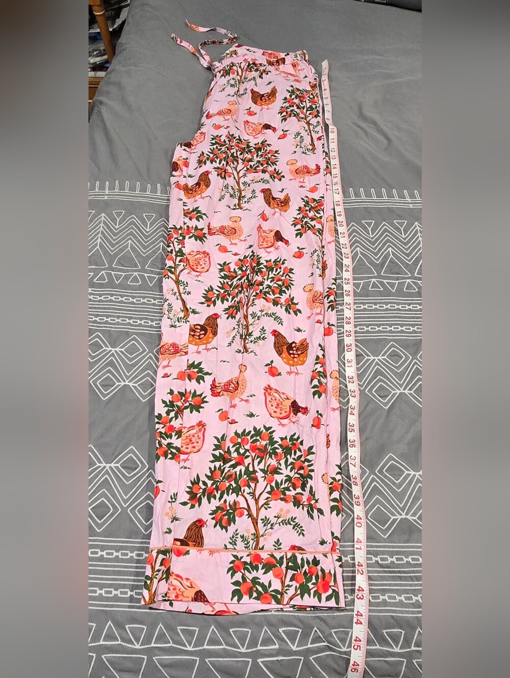 Printfresh Hen House Pajamas In Ballet Pink Size Medium Tall - Picture 7 of 10